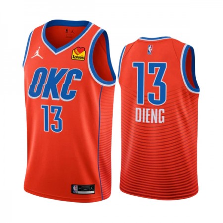 Maillot Basket Homme Oklahoma City Thunder Ousmane Dieng 13 2022-23 Jordan Statement Edition Orange Swingman